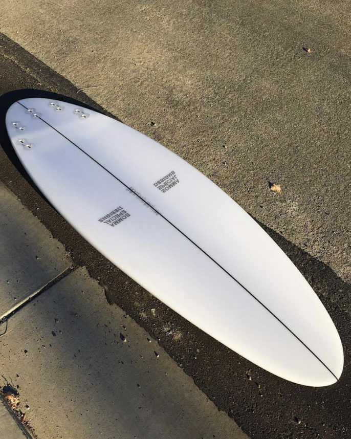 Hand Shaped Duckface custom surfboard by shaper Shea Somma of San Luis Obispo, California.