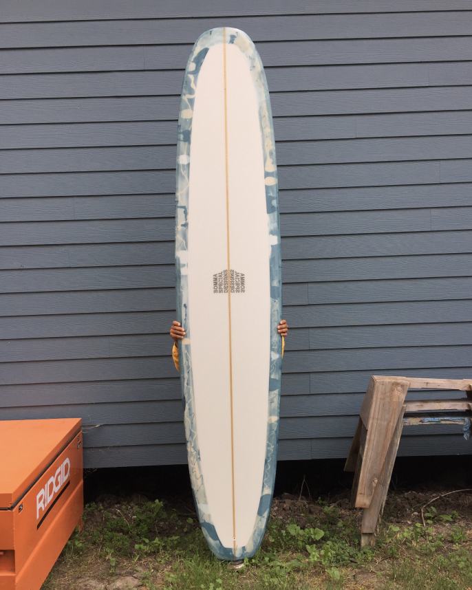 Ham and Cheese custom surfboard longboard by Shea Somma, Central California Shaper