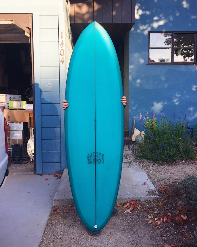 MLP Custom surfboard by shaper Shea Somma of San Luis Obispo California. Somma Special Designs.