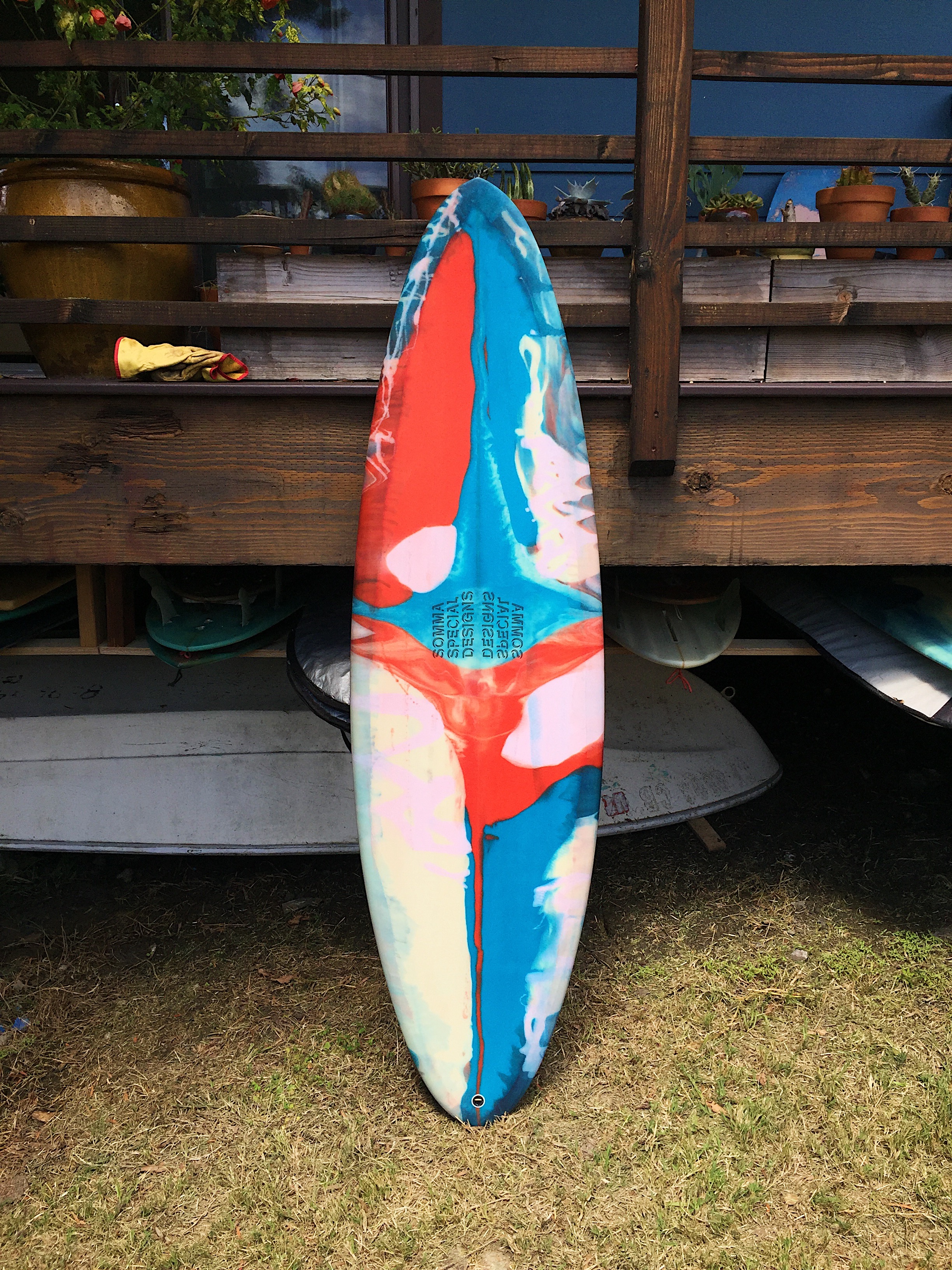 Hand Shaped shortboard surfboard custom made by shaper Shea Somma of Central California