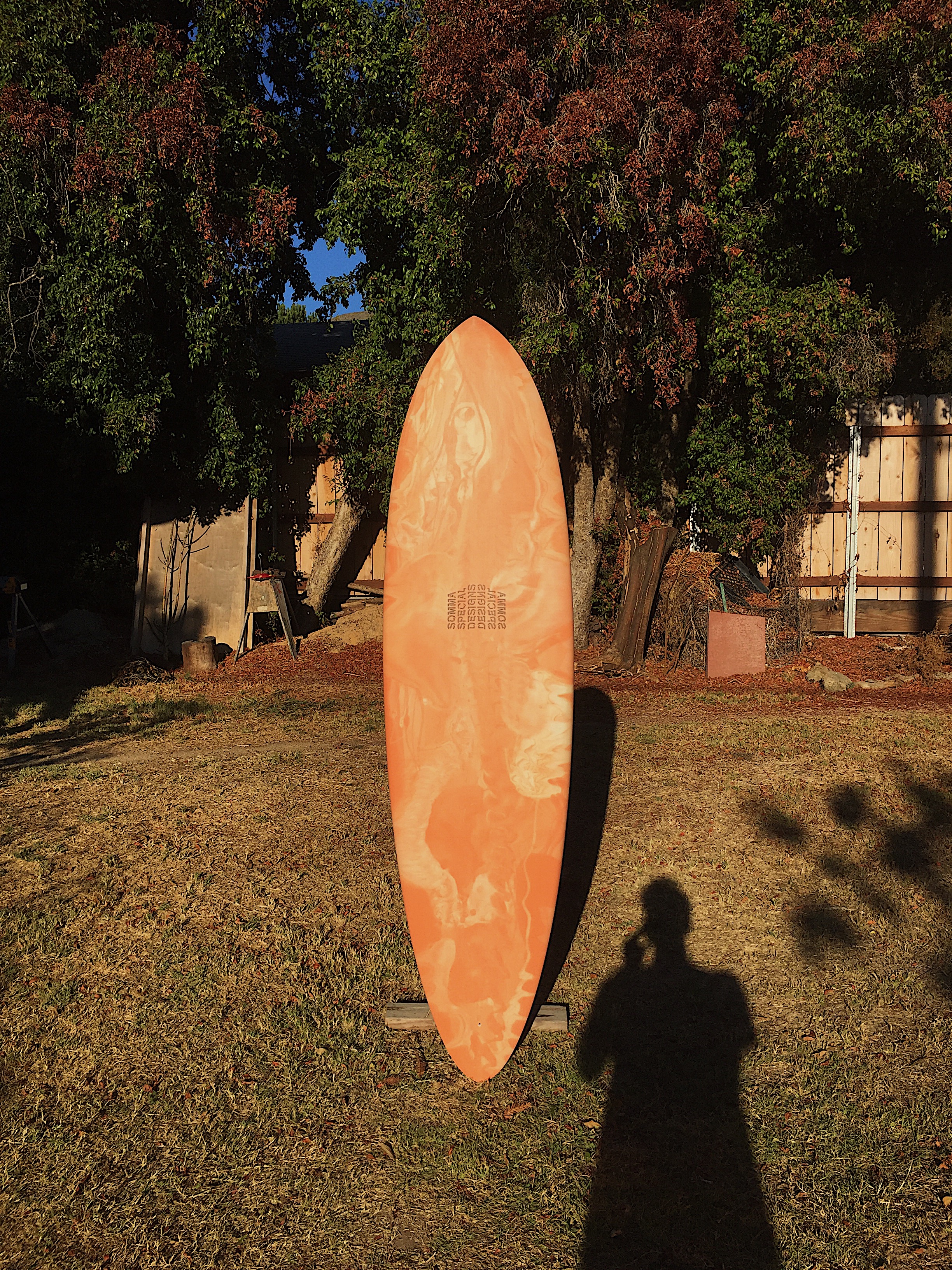 Hand shaped Judah Midlength by shaper Shea Somma of San Luis Obispo California Somma Special Designs Judah Custom surfboard