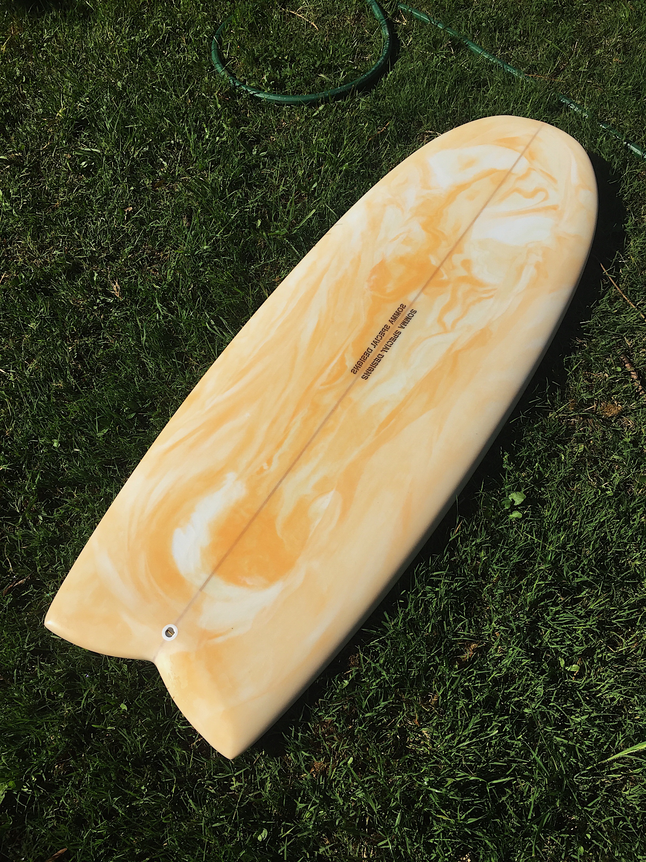 Mini Super custom surfboard hand shaped by Central Coast shaper Shea Somma of Somma Special Designs.