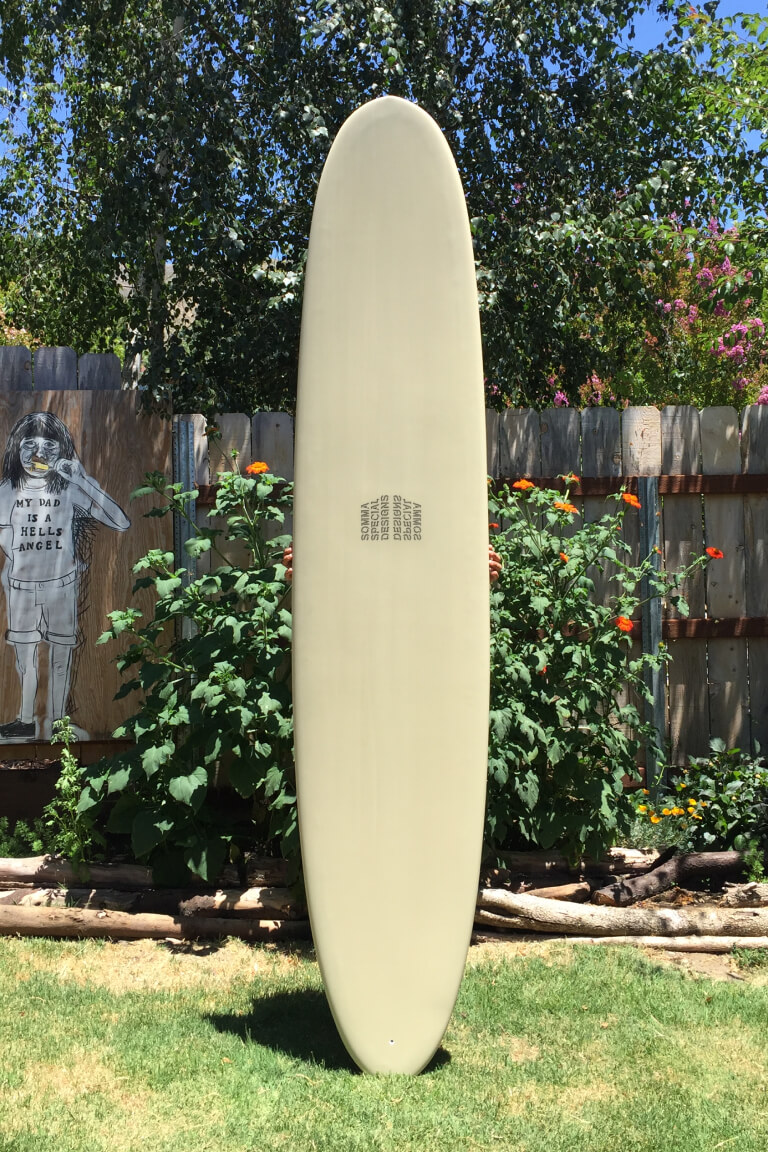 Custom shaped longboard surfboard by Shea Somma of San Luis Obispo California